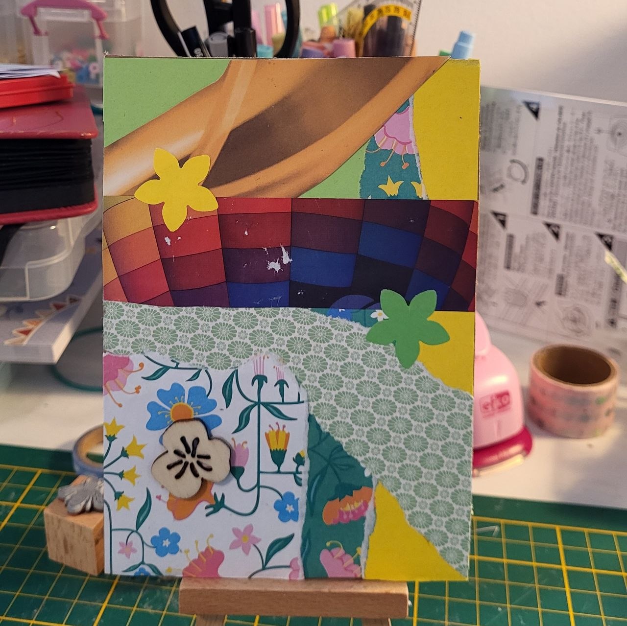Original Collage "Colorful spring"